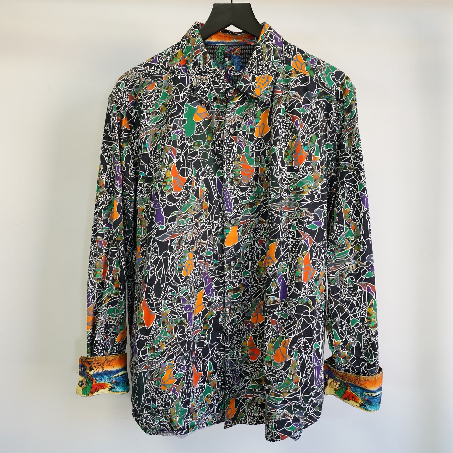 (XL) Robert Graham Samurai Printed Classic Fit Longsleeve Button Up Shirt