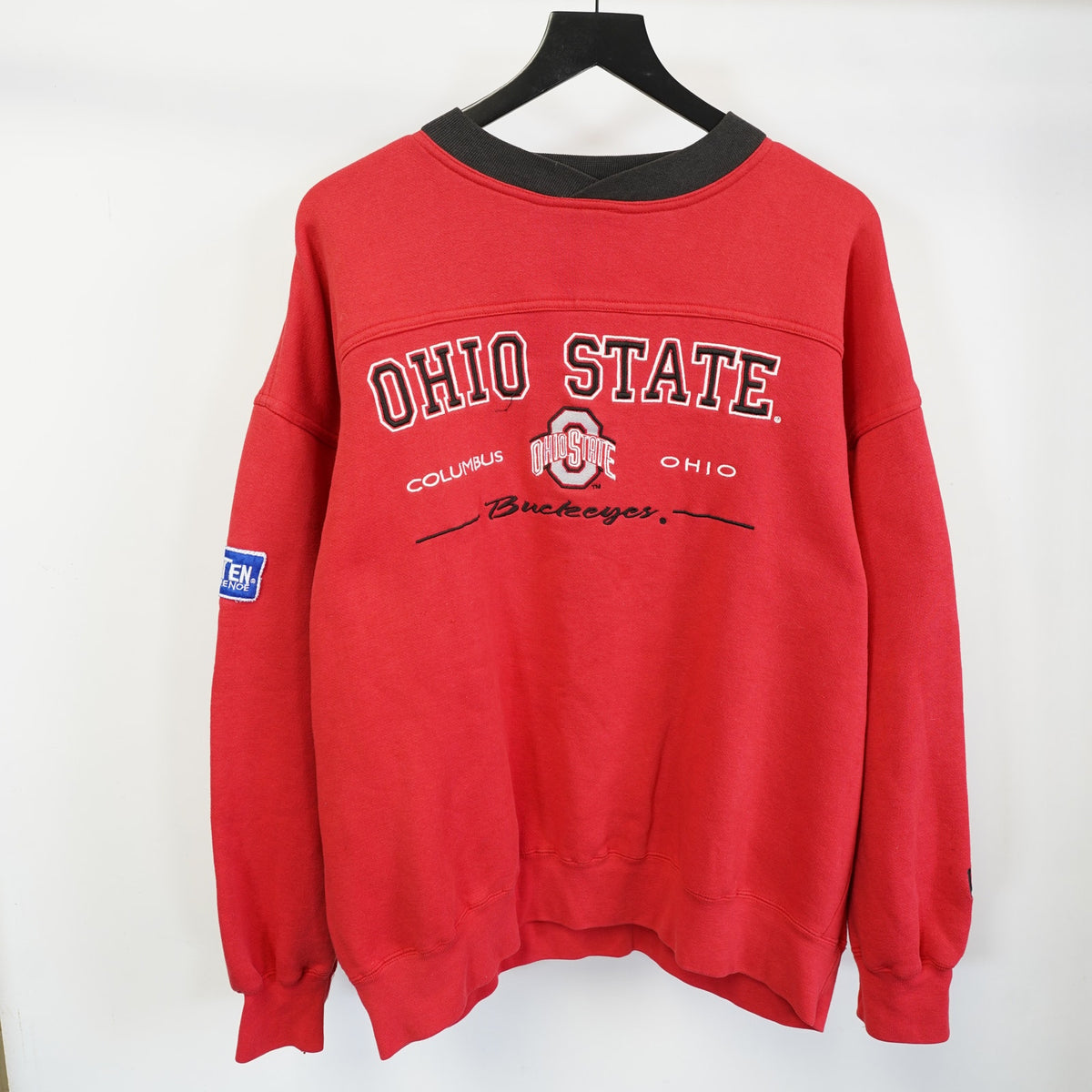 (XL) Vintage Ohio State Buckeyes Embroidered  Lee Sport 90s Sweatshirt Men's XL Red