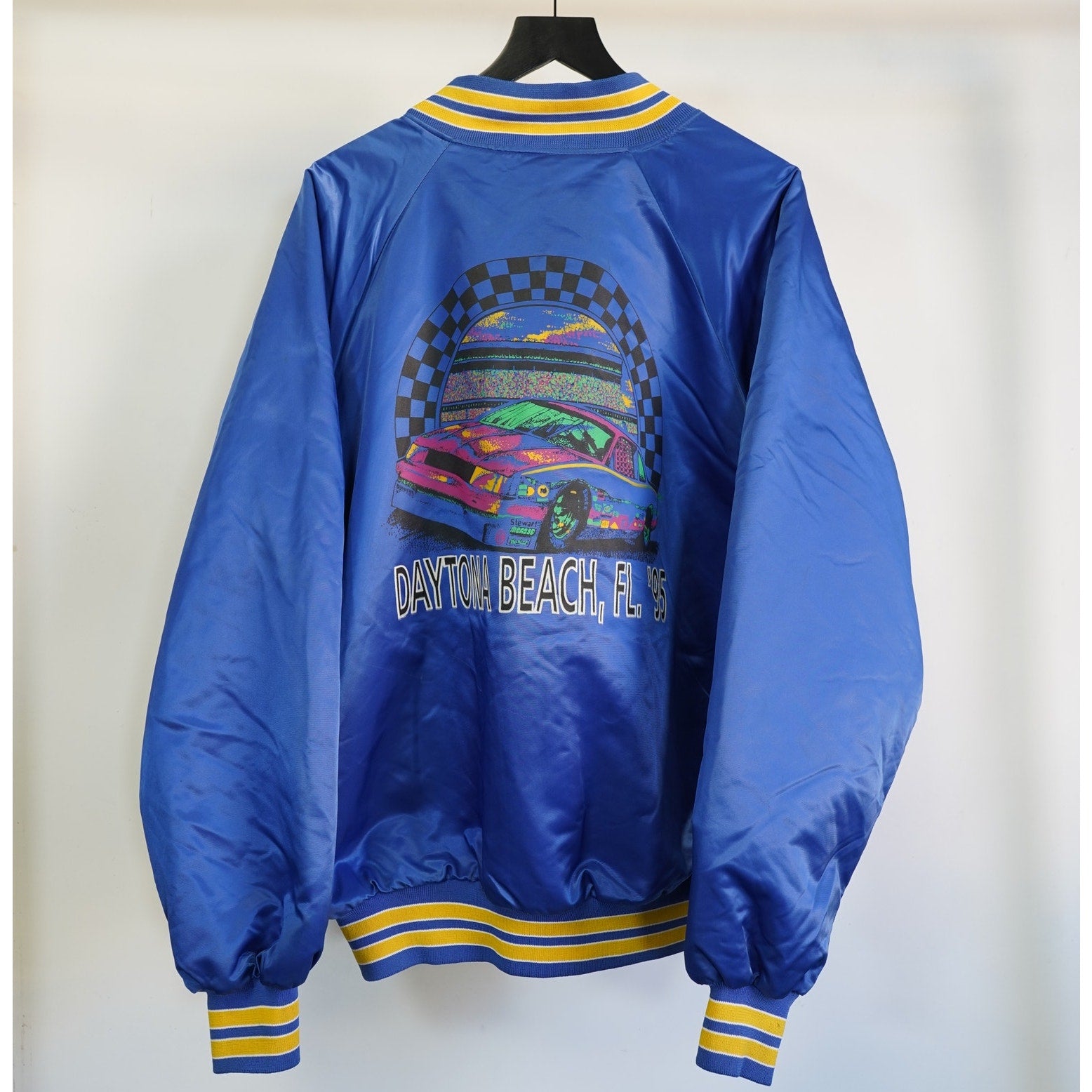 (XXL) Vintage Daytona 500 90s Nascar Satin Jacket Men's XXL Blue 1995 ...