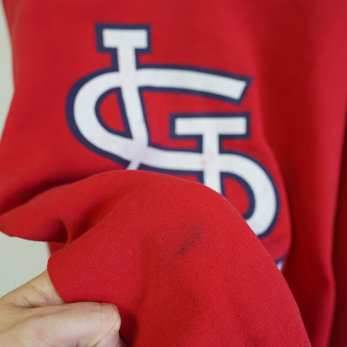 (XL) Vintage St. Louis Cardinals Y2K Sweatshirt Men's XL Red Big Logo MLB 2000s Retro