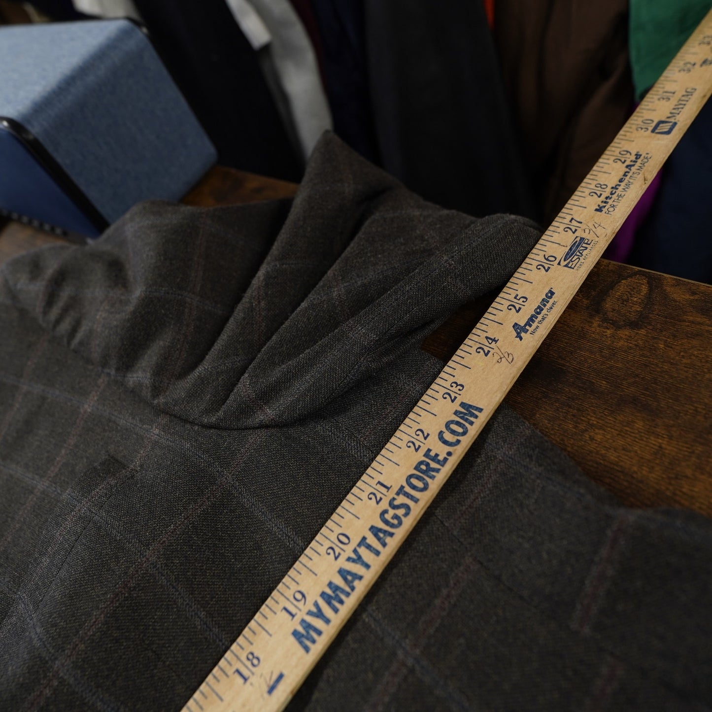 (Sz. 44) Lauren Ralph Lauren Vintage Plaid Blazer Suit Jacket Men's 44S Brown Sportcoat