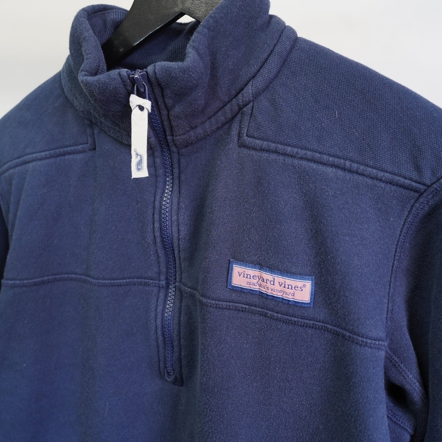 (M) Vineyard Vines Shep Shirt 1/4 Zip Pullover Sweater Navy Blue Men's M Preppy