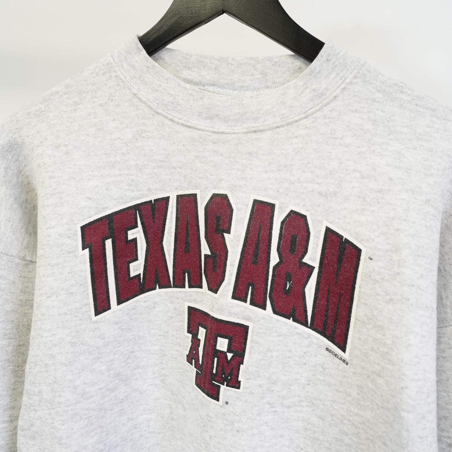(XL) Vintage Texas A&M Aggies Sweatshirt Men's XL Heather Gray Tultex 90s ATM Retro