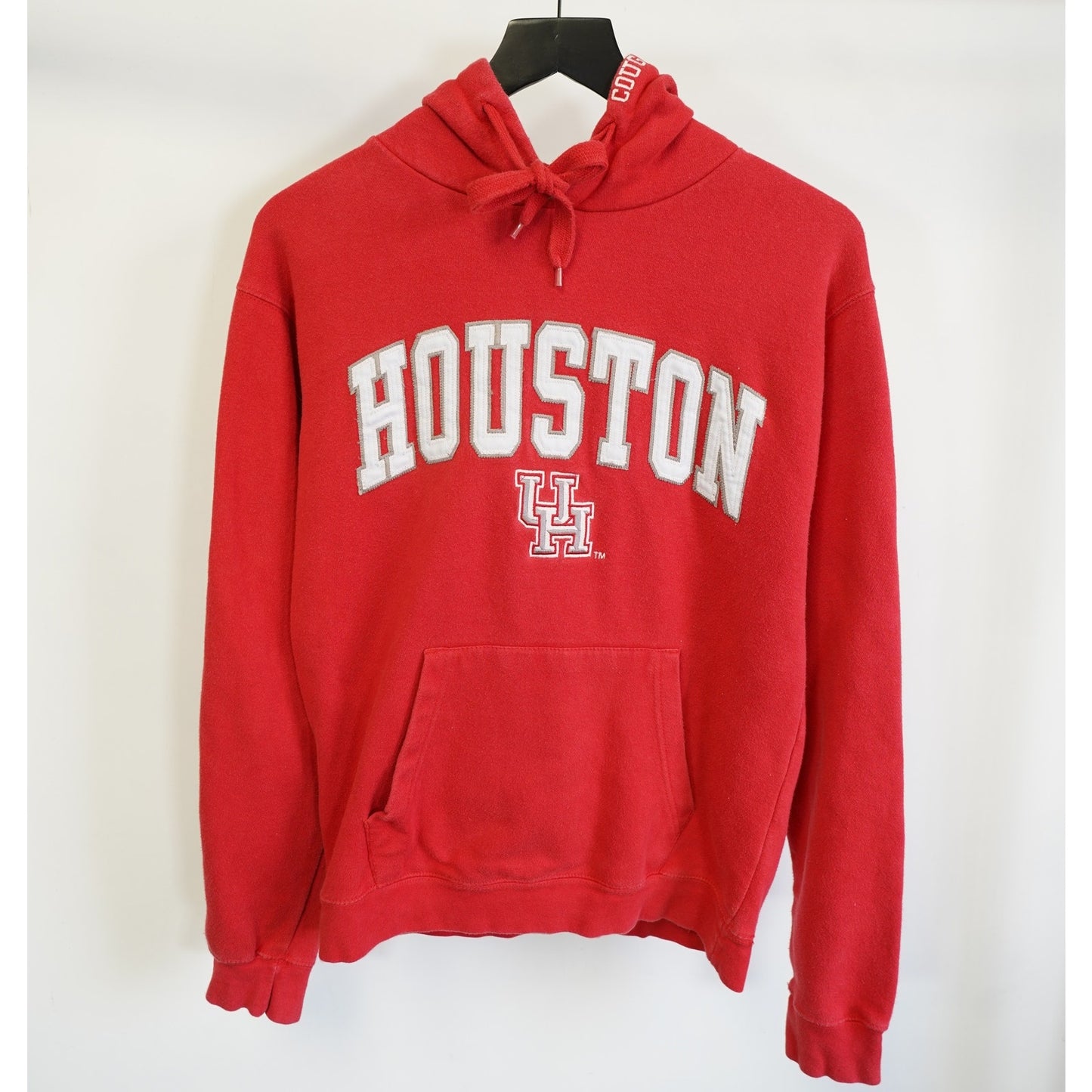 (Men's S/M) University of Houston Cougars Embroidered Hoodie Men's S/M OVB Red Sewn