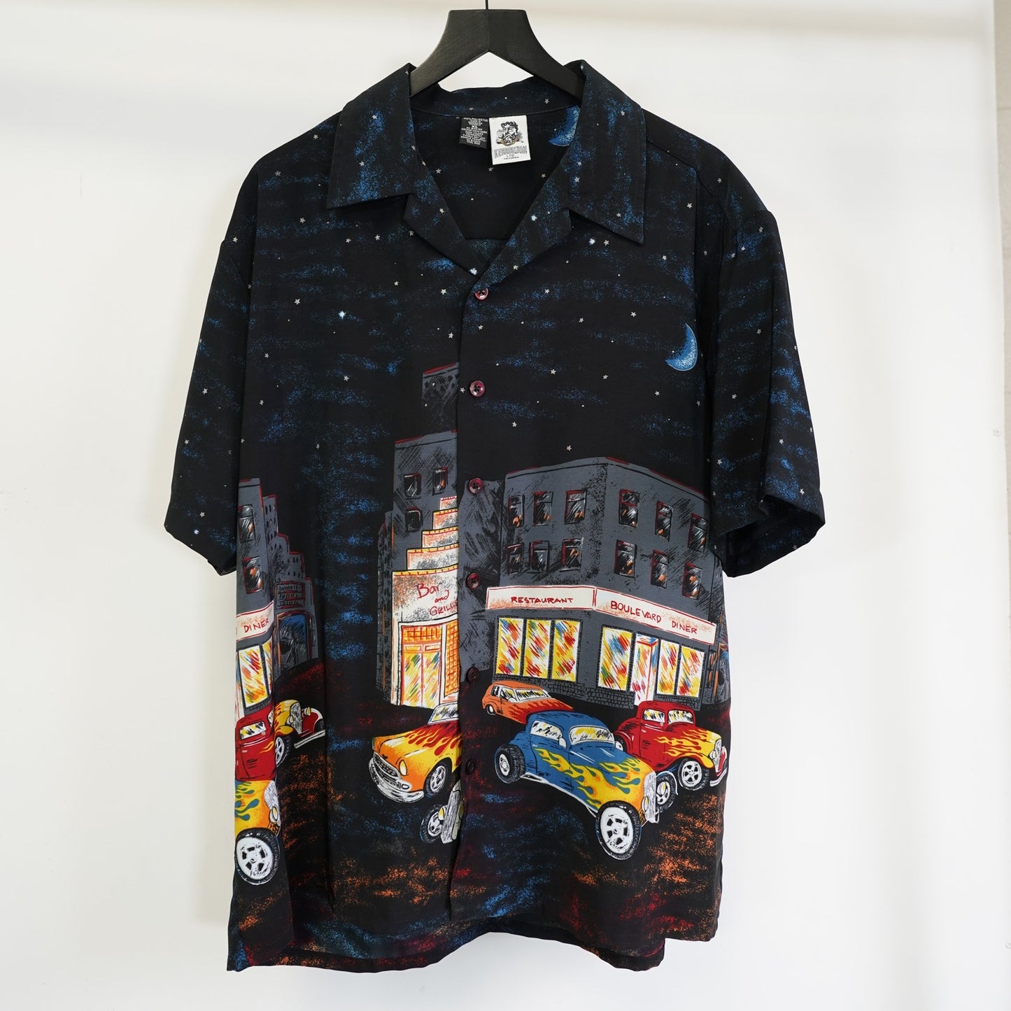 (XL) Vintage Kennington California Hot Rod Hawaiian Button Up Shirt