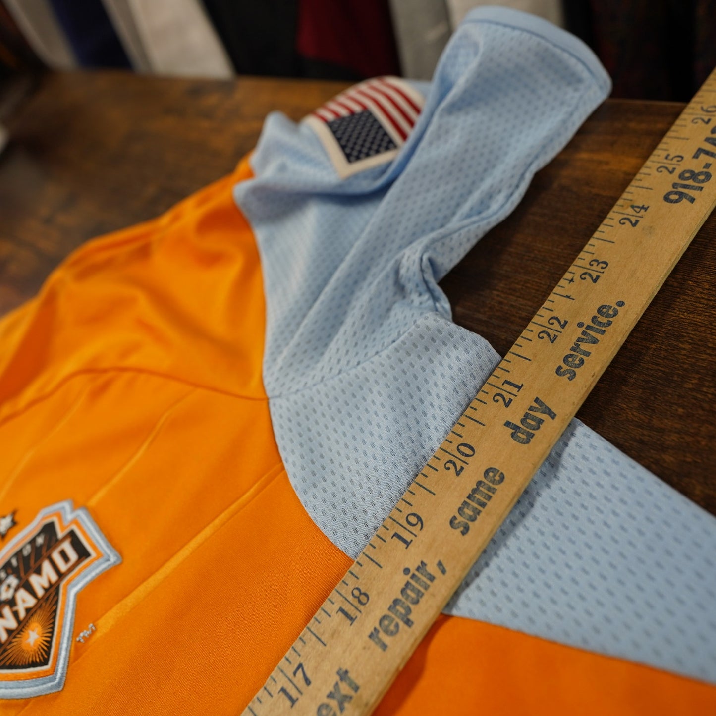 Vintage Adidas Houston Dynamo 09-10 Soccer Jersey Men's L Autographed Orange