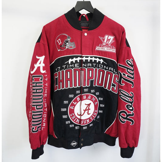 (XL) Vtg Alabama Crimson Tide Championship Nascar Racing Jacket Men's XL Red Varsity
