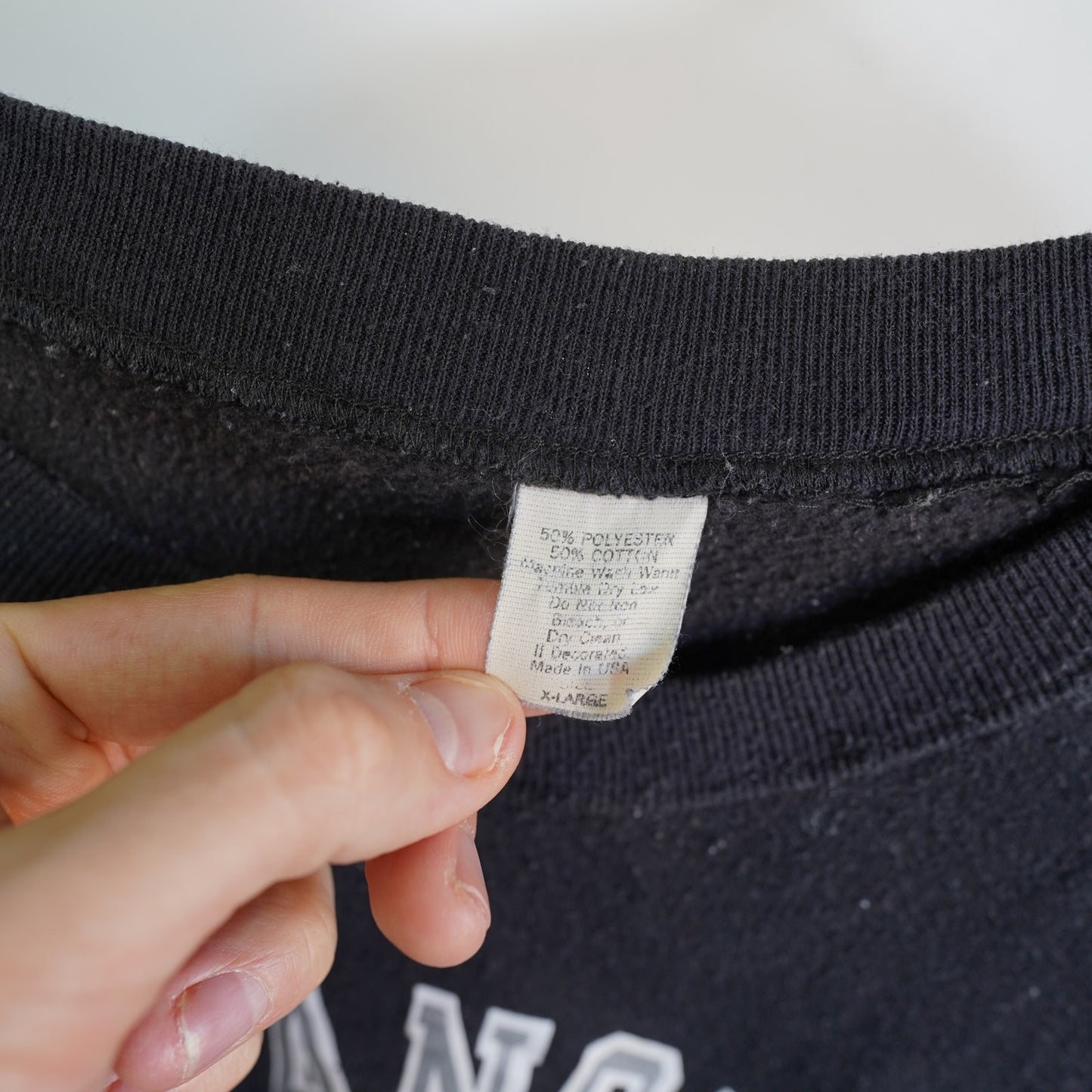(L) Vintage Los Angeles LA Raiders Crewneck Sweatshirt Men's L 90s Black Retro