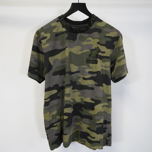 (L) Kangol Camouflage Streetwear Men's T-Shirt Green
