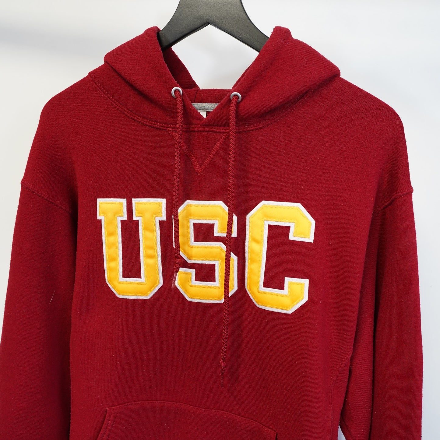 (M) Vintage USC Trojans Embroidered Russell Athletic Hoodie Men's M Red Y2K Retro