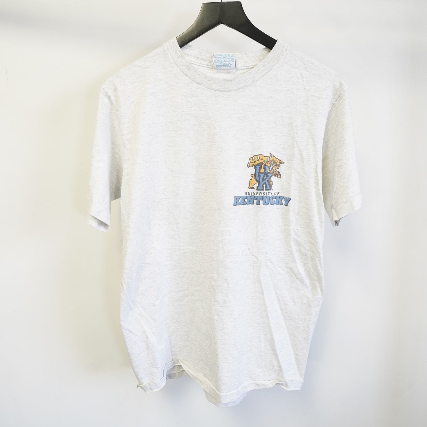 (M) Vintage University of Kentucky Wildcats Basketball T-Shirt Men's M Gray 90s UK