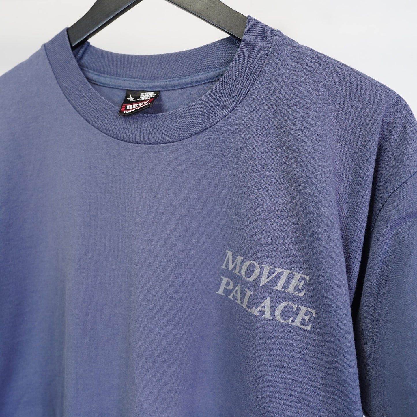 (L) Vtg Nick of Time Movie Promo T-Shirt 1995 Men's L Single Stitch Blue Johnny Depp