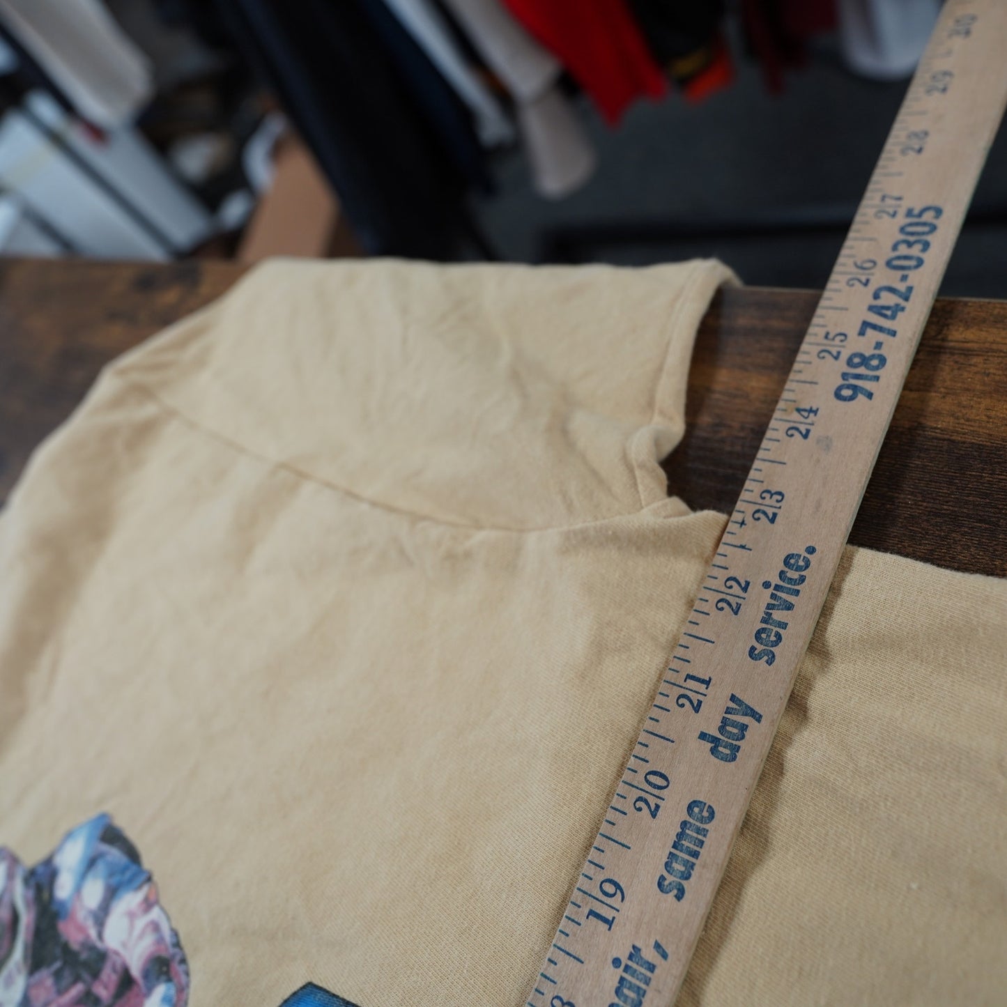 (XL) Vintage Peoria Motocross Single Stitch Racing T-Shirt Men's XL Tan Hanes Biker