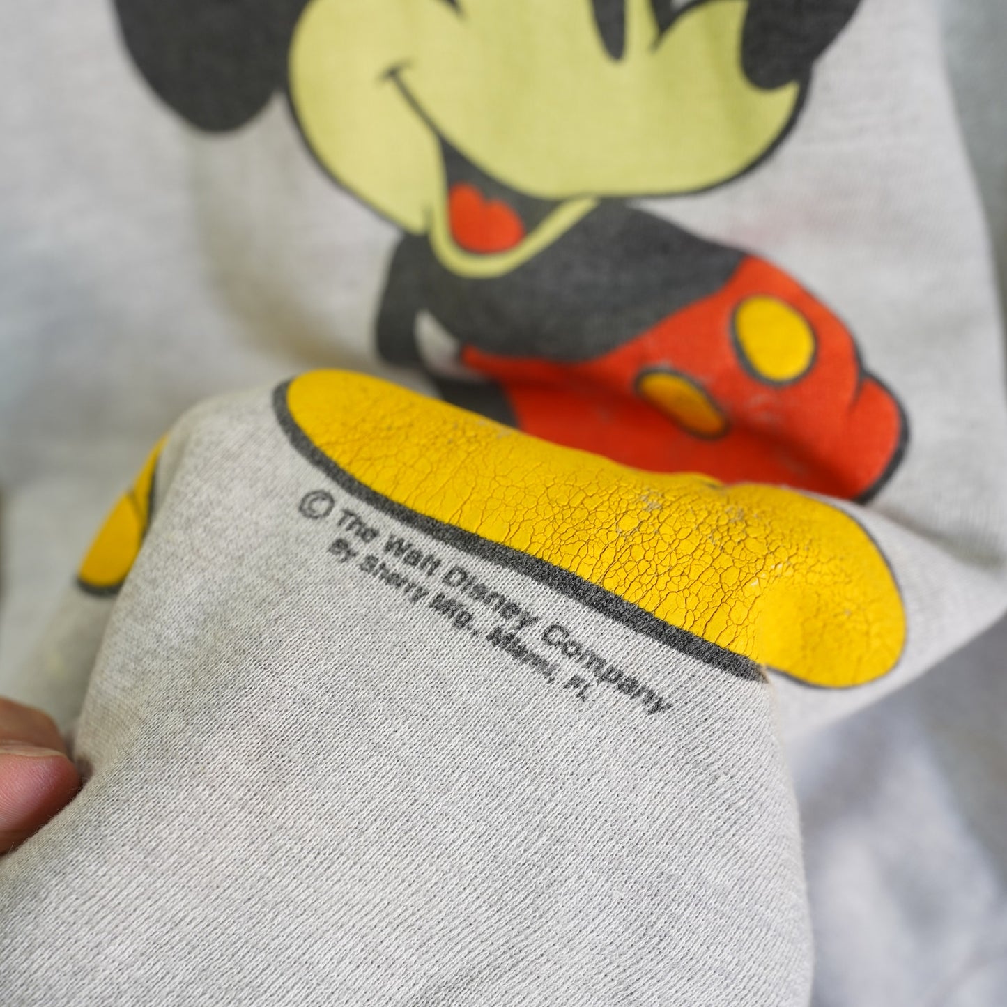 (M) Vintage Mickey Mouse Disney Crewneck Sweatshirt Men's M 1980s Gray Retro