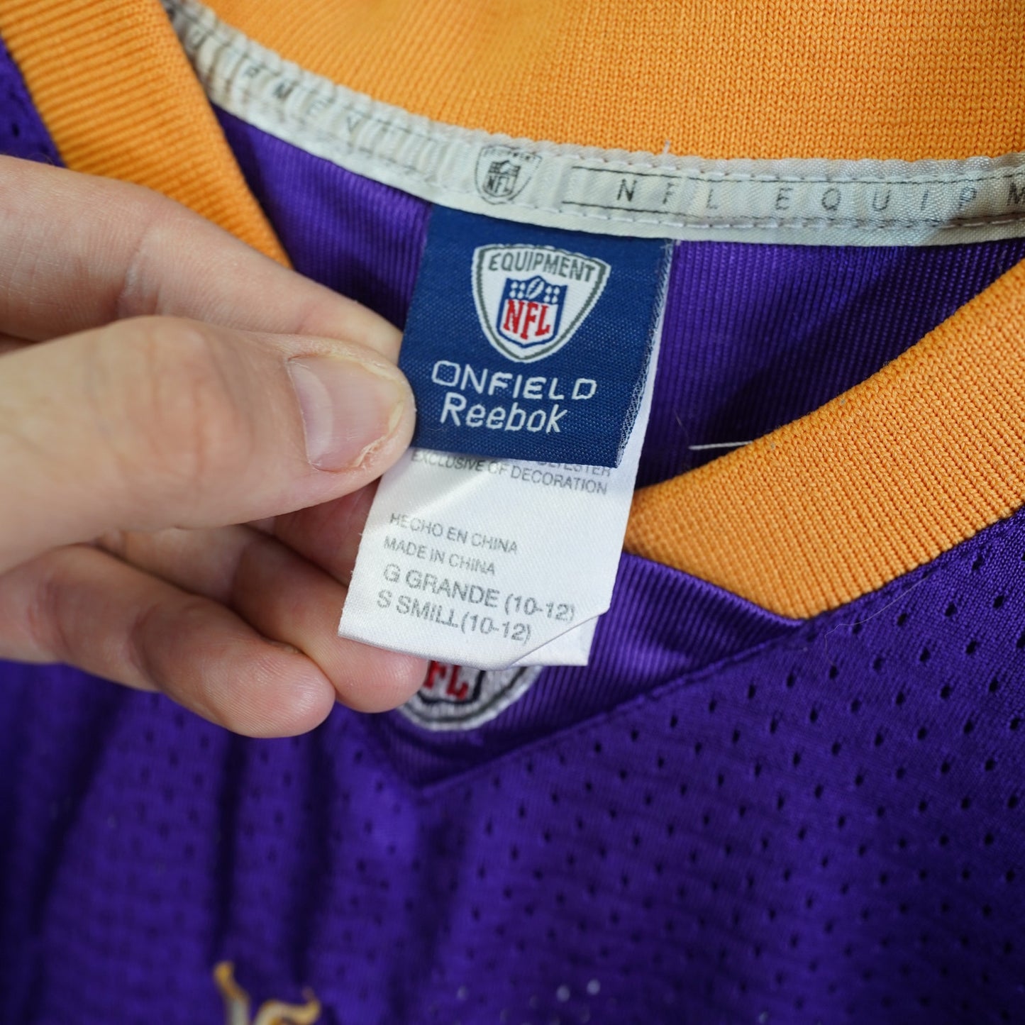 (Youth 10-12) Vintage Minnesota Vikings Randy Moss Reebok Football Jersey Youth 10-12 Purple