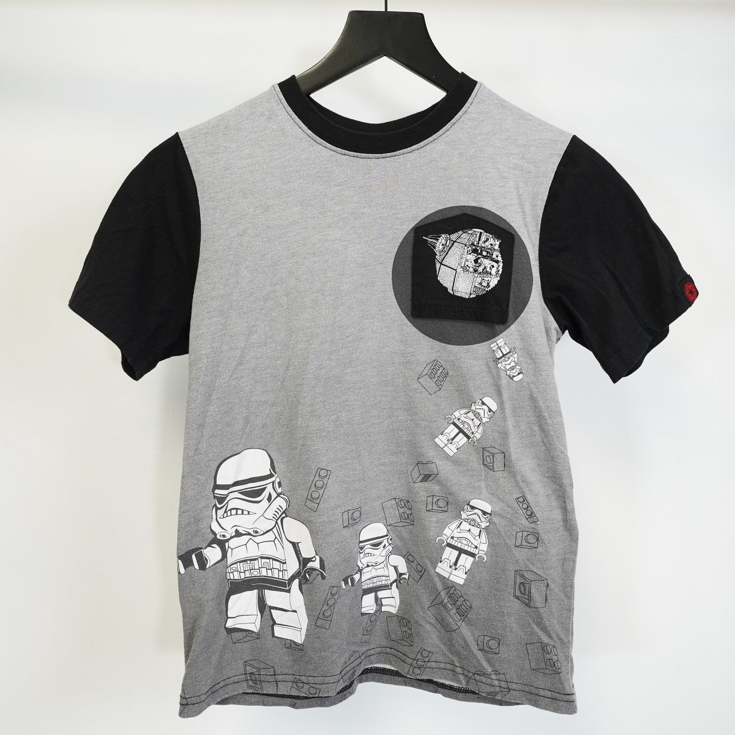 (Youth M) Vintage Lego Star Wars Storm Trooper T-Shirt Kids Sz. 8 Youth M Gray Black