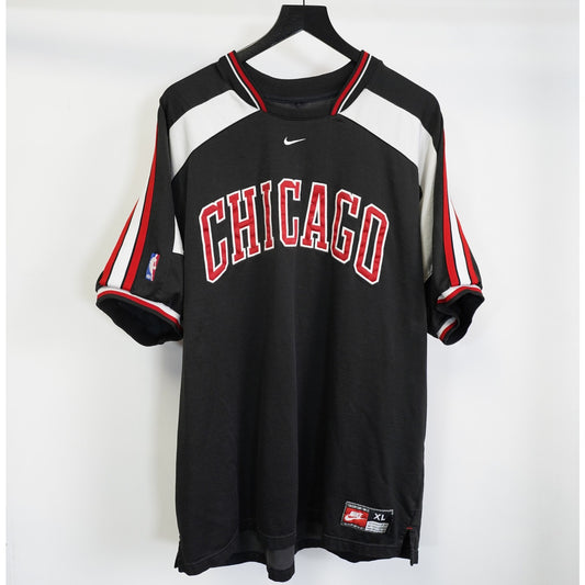 (XL) Vintage Chicago Bulls Nike Shooting Warm Up Jersey Men's XL Black Embroidered