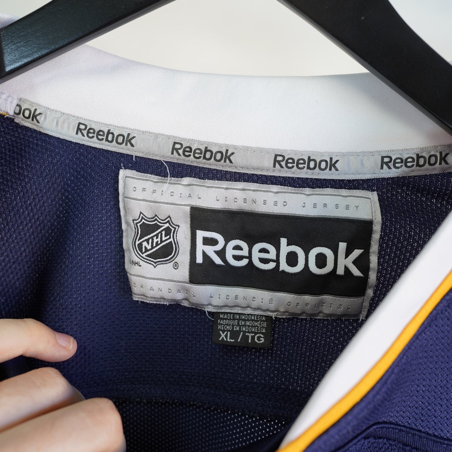 (XL) Vintage St. Louis Blues Reebok Sewn Hockey Jersey Men's XL Blue Nhl Embroidered