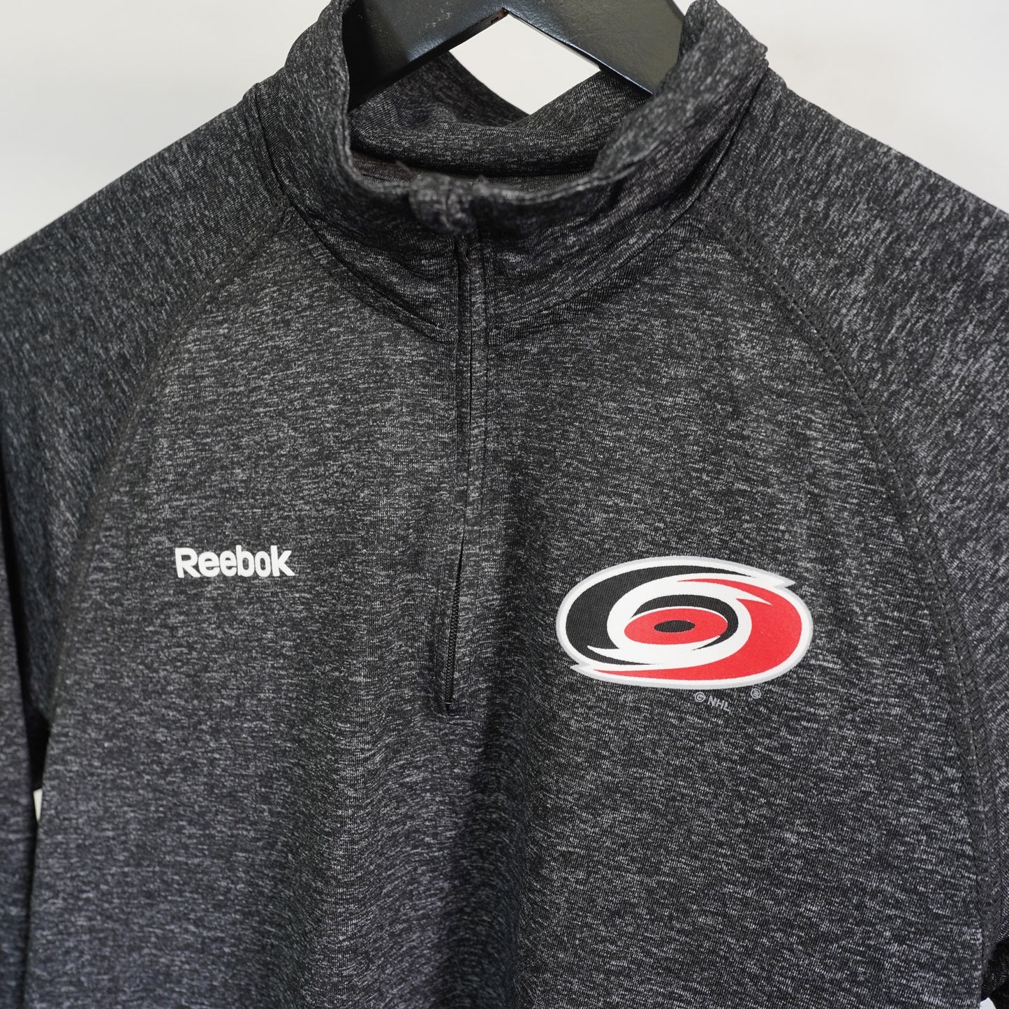 (S) Carolina Hurricanes 1/4 Zip Reebok Performance Pullover Men's S Gray NHL