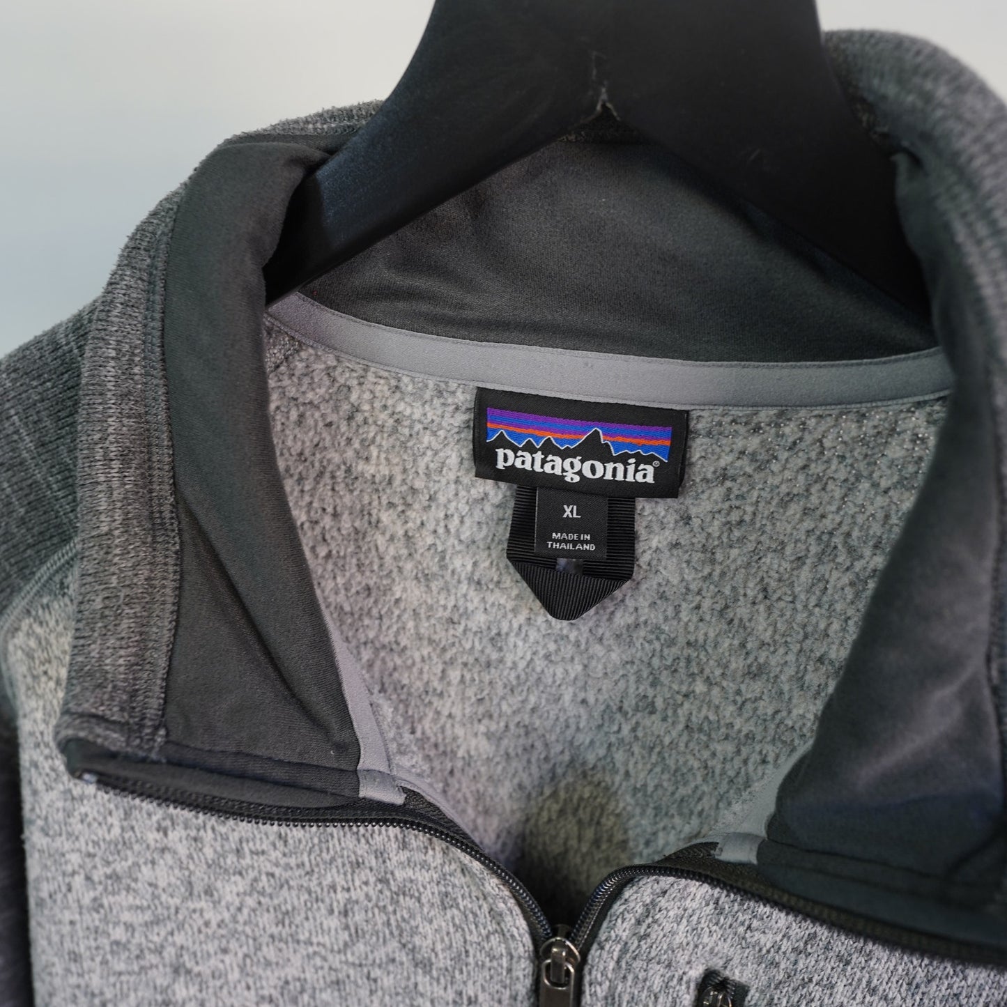(XL) Patagonia Better Sweater 1/4-Zip Fleece Pullover Men's XL Gray Two Tone Sweater