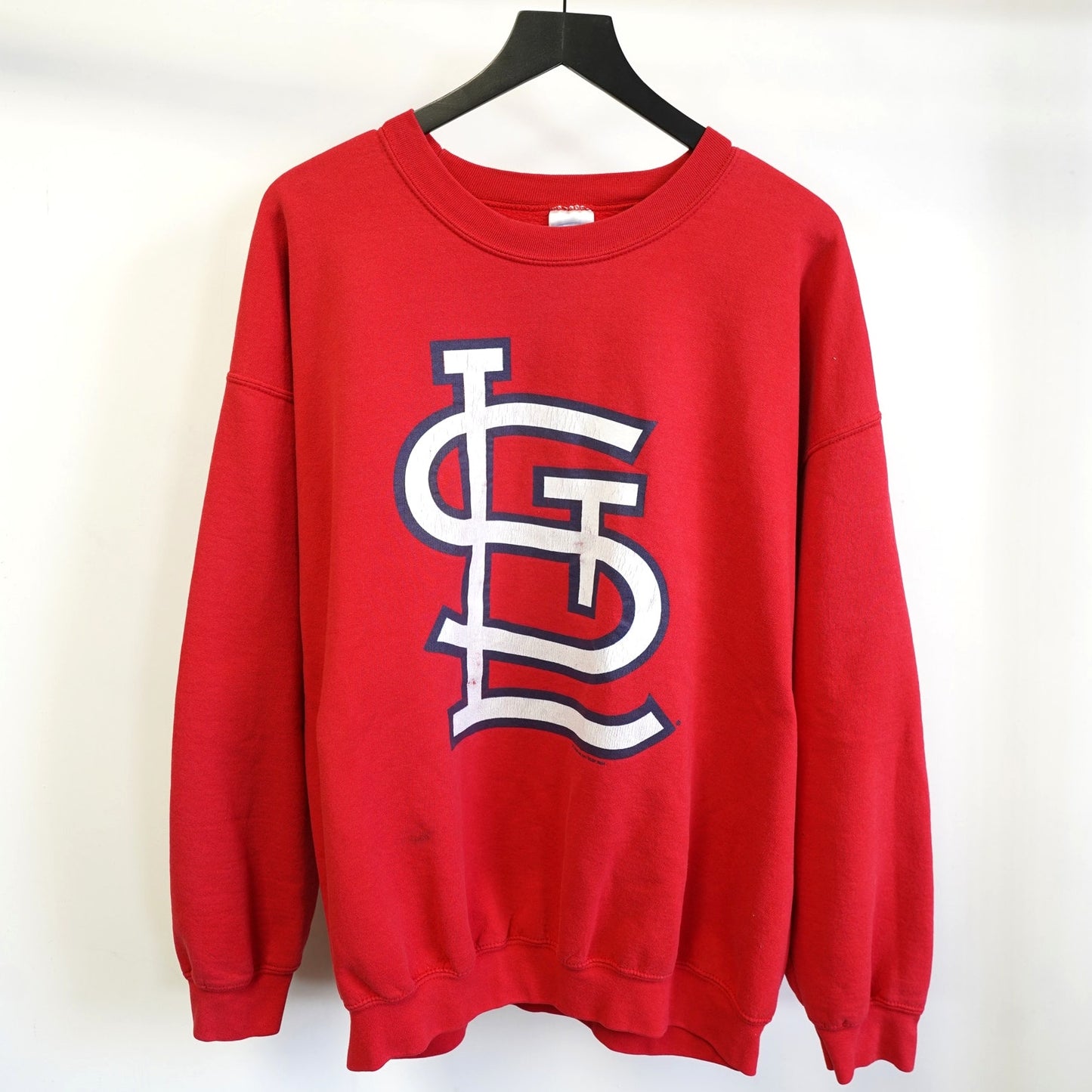 (XL) Vintage St. Louis Cardinals Y2K Sweatshirt Men's XL Red Big Logo MLB 2000s Retro