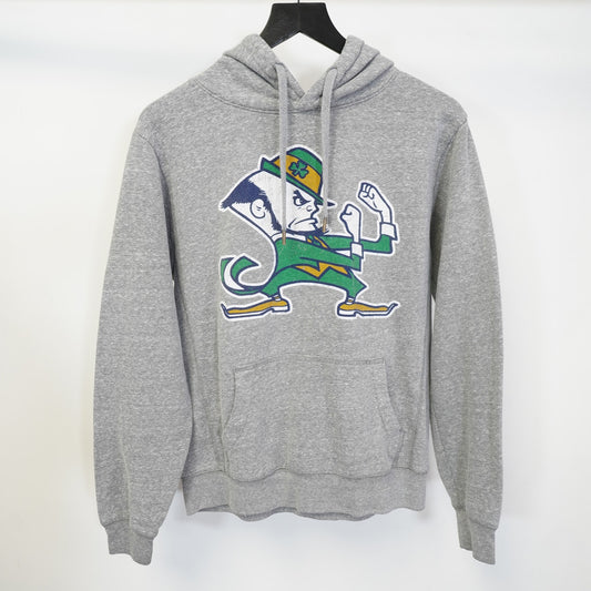 (S) Notre Dame Fighting Irish League Hoodie Men's S Heather Gray Leprechaun