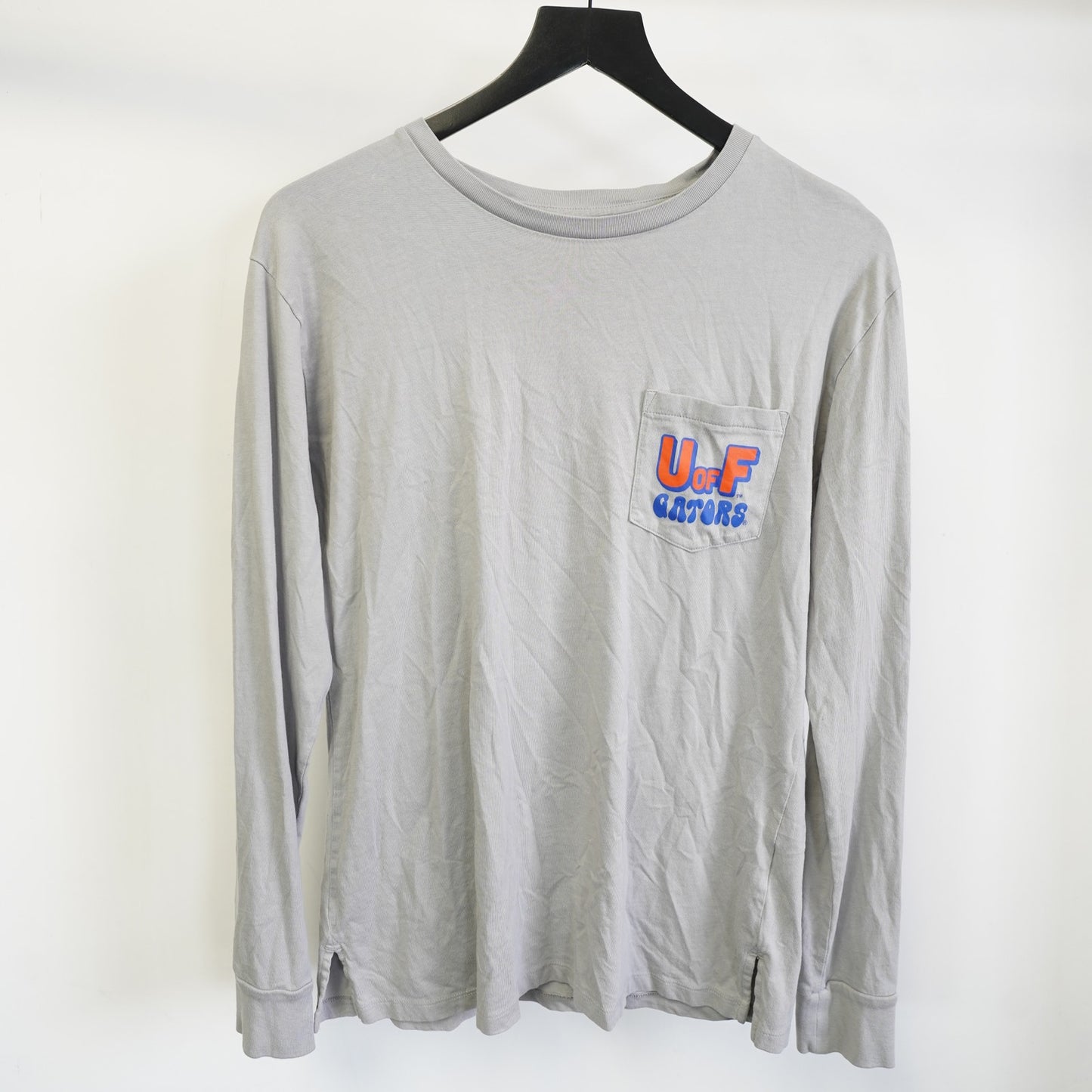 (M) University of Florida Gators Longsleeve Pocket T-Shirt Unisex M Gray UF