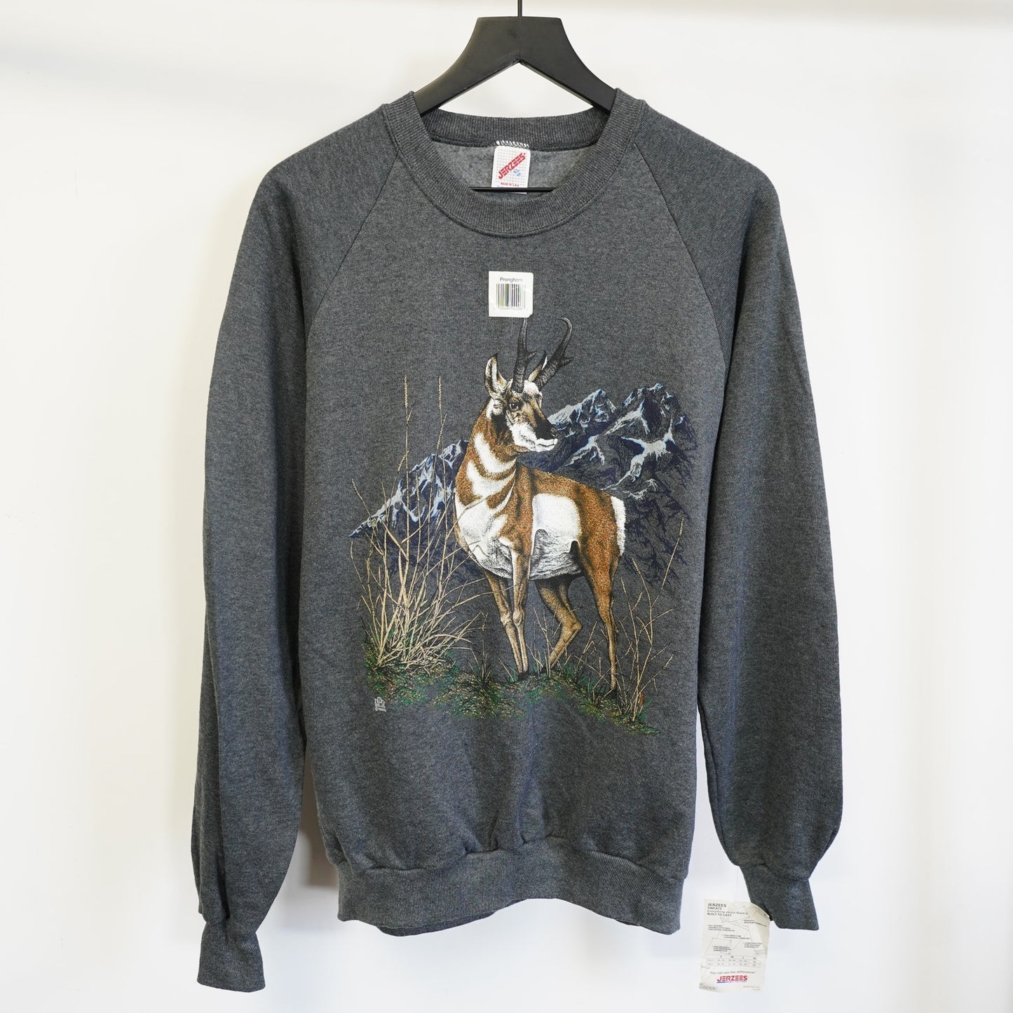 (XL) Vintage Pronghorn 90s Nature Sweatshirt Men's XL Gray Hunting Jerzees Hiking