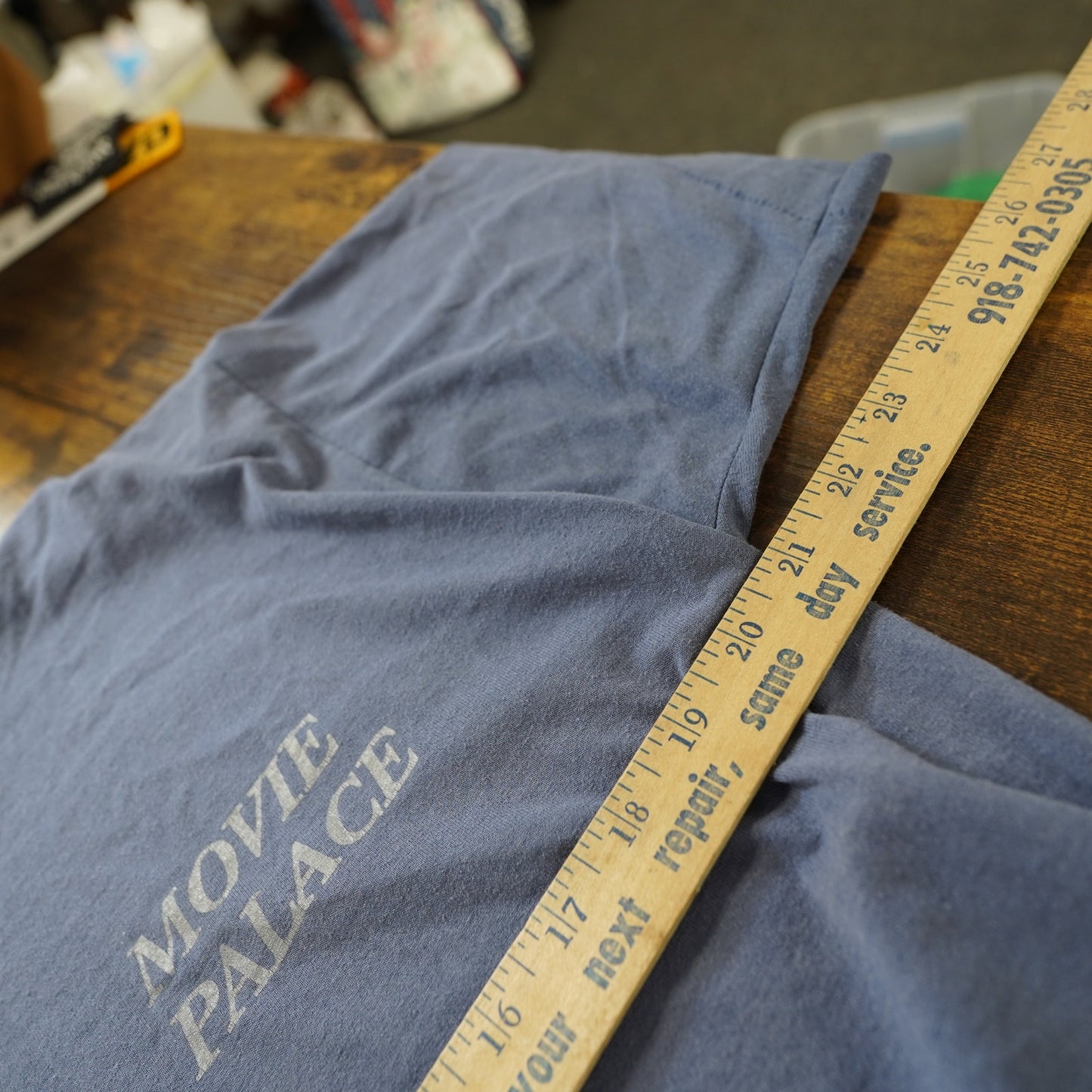(L) Vtg Nick of Time Movie Promo T-Shirt 1995 Men's L Single Stitch Blue Johnny Depp