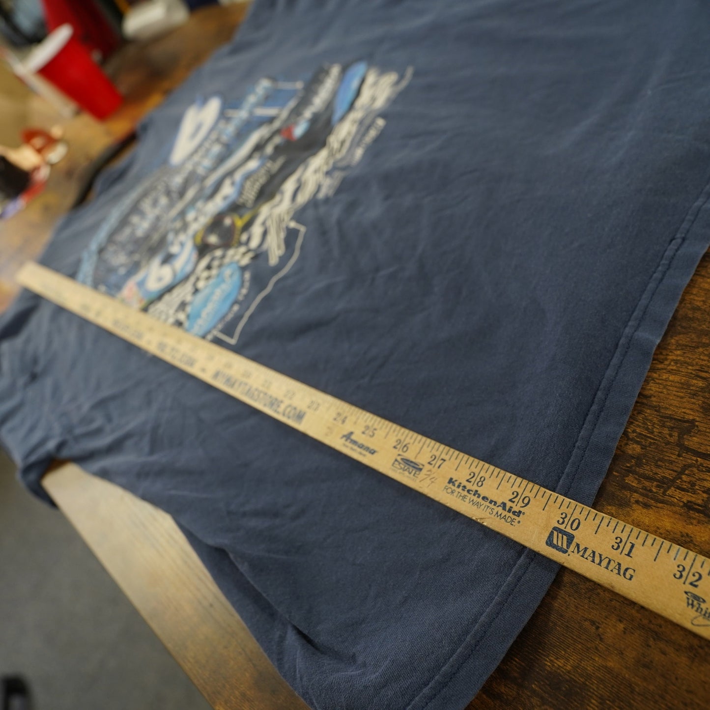 (XXL) Vintage Nascar Mark Martin Viagra Racing T-Shirt Men's 2XL Blue All Over Print