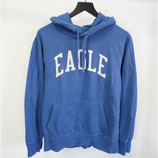 (M) American Eagle Embroidered Y2K Retro Hoodie Men's M Blue White 2000s Preppy