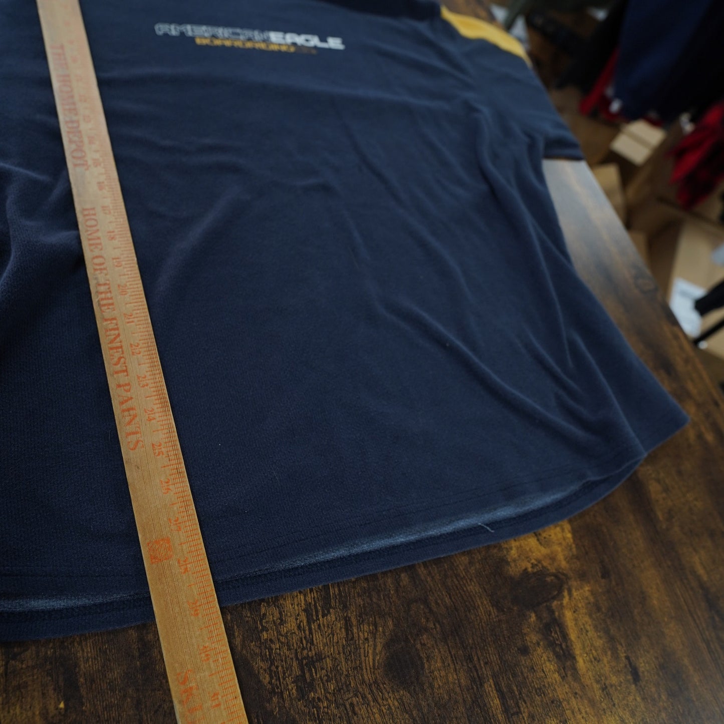 Vintage Y2K American Eagle Longsleeve T-Shirt Men's XL 2000s Two Tone Blue