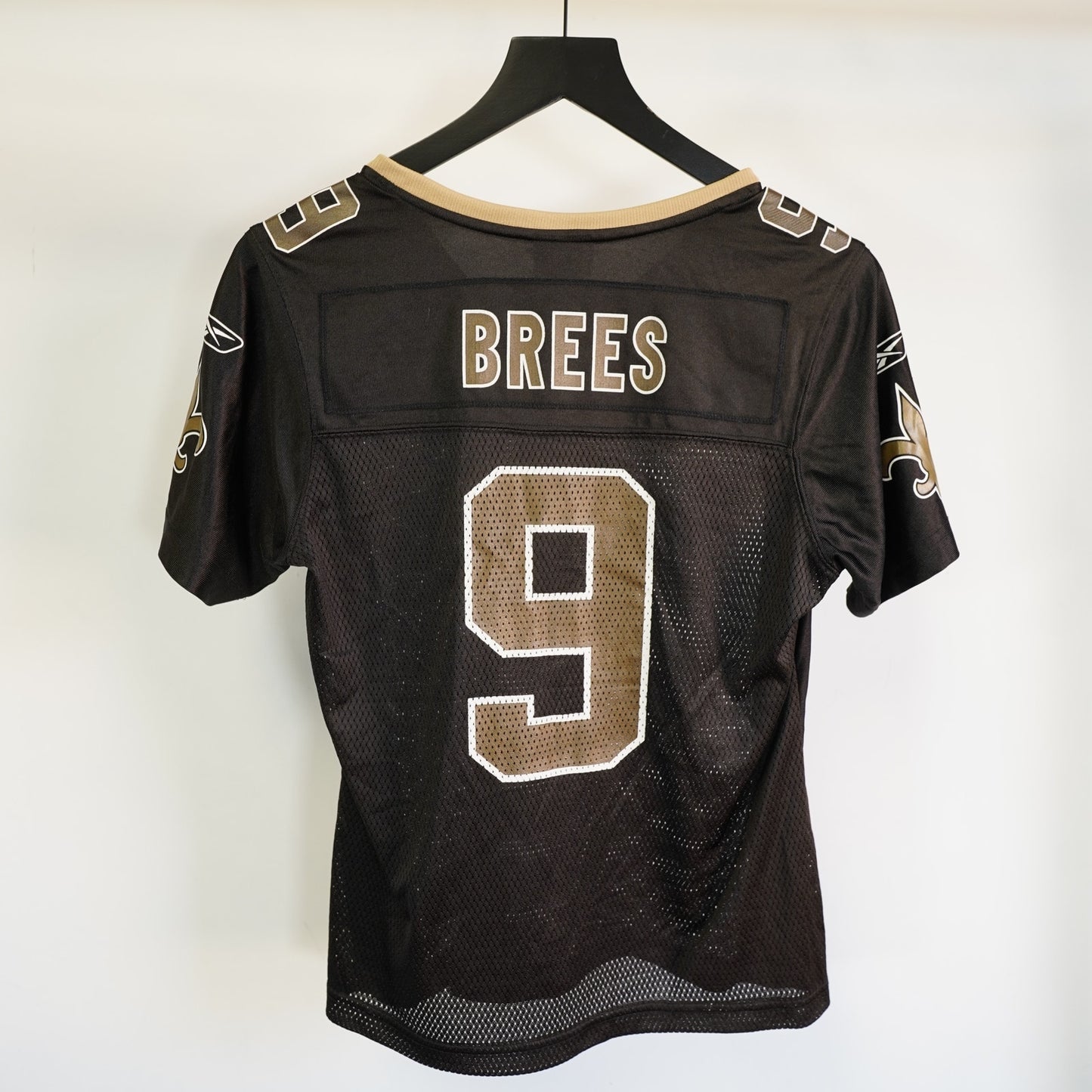 (Women's S) Vintage Drew Brees New Orleans Saints Jersey Women's S Reebok Black NFL Official
