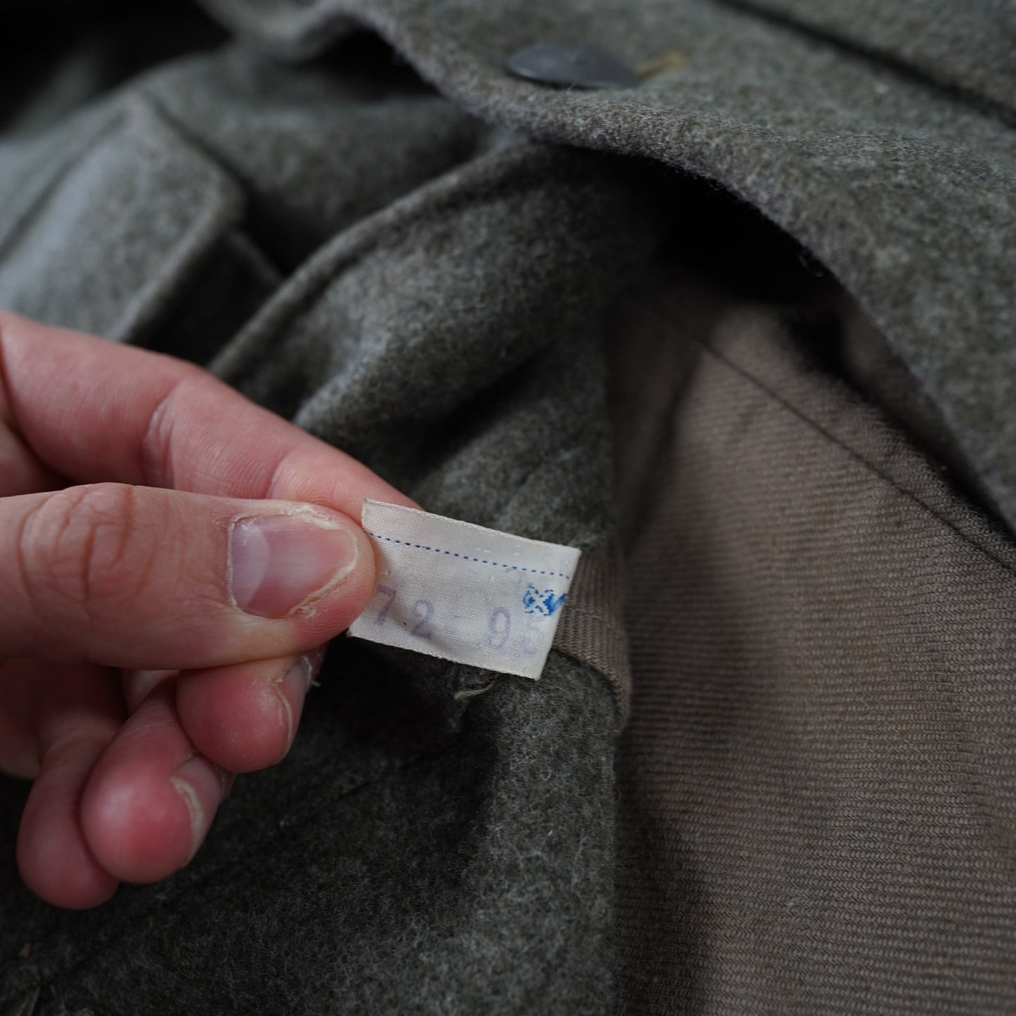 (M Sz. 40) True Vintage 40s Swedish Military Wool Army Officer Jacket Soderbergs Sz. 40 R