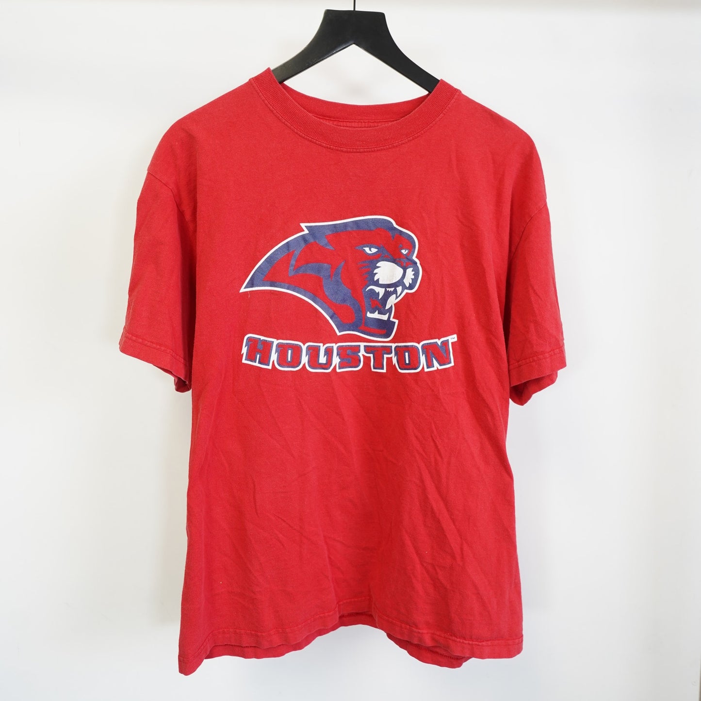 (L) University of Houston Cougars NCAA Graphic T-Shirt Men's L Red U of H UH