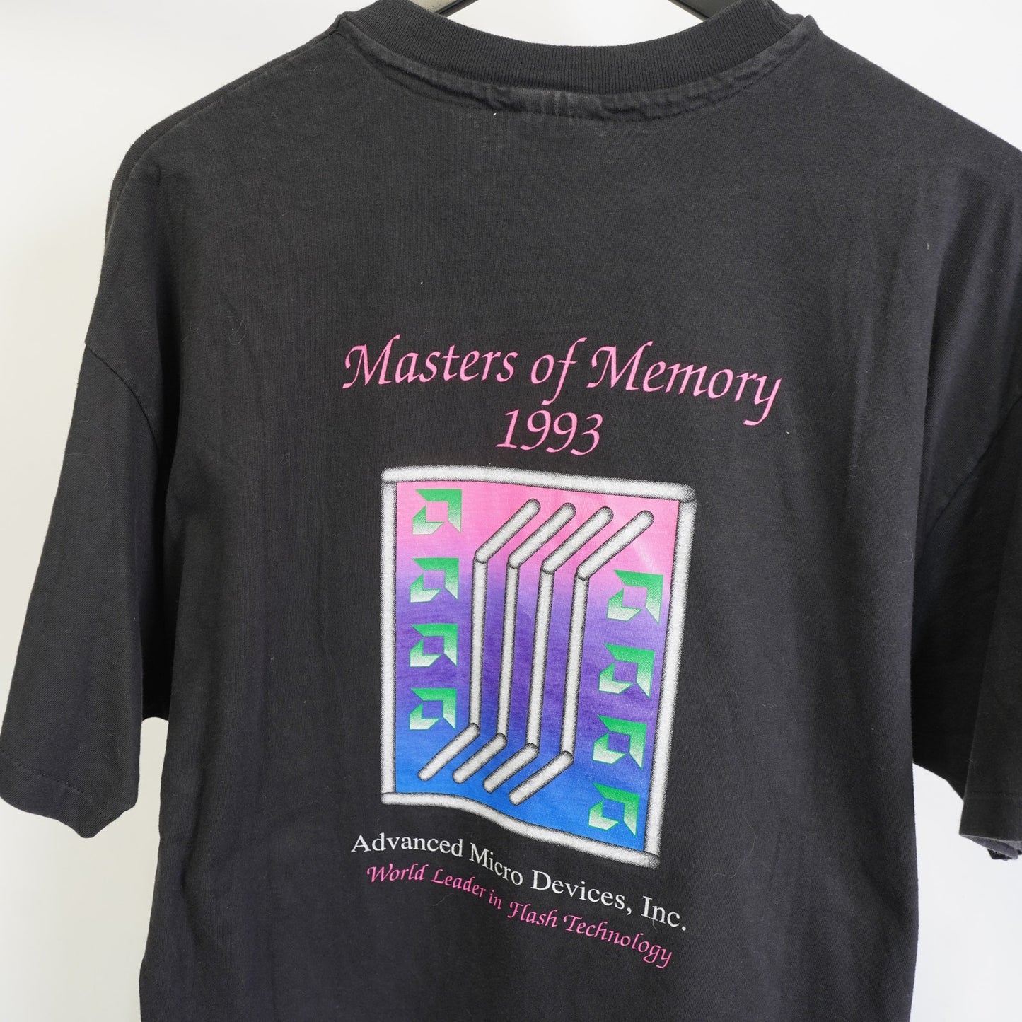 (XL) Vintage Flash Drive 90s Computer Technology Microchip T-Shirt Men's XL Black
