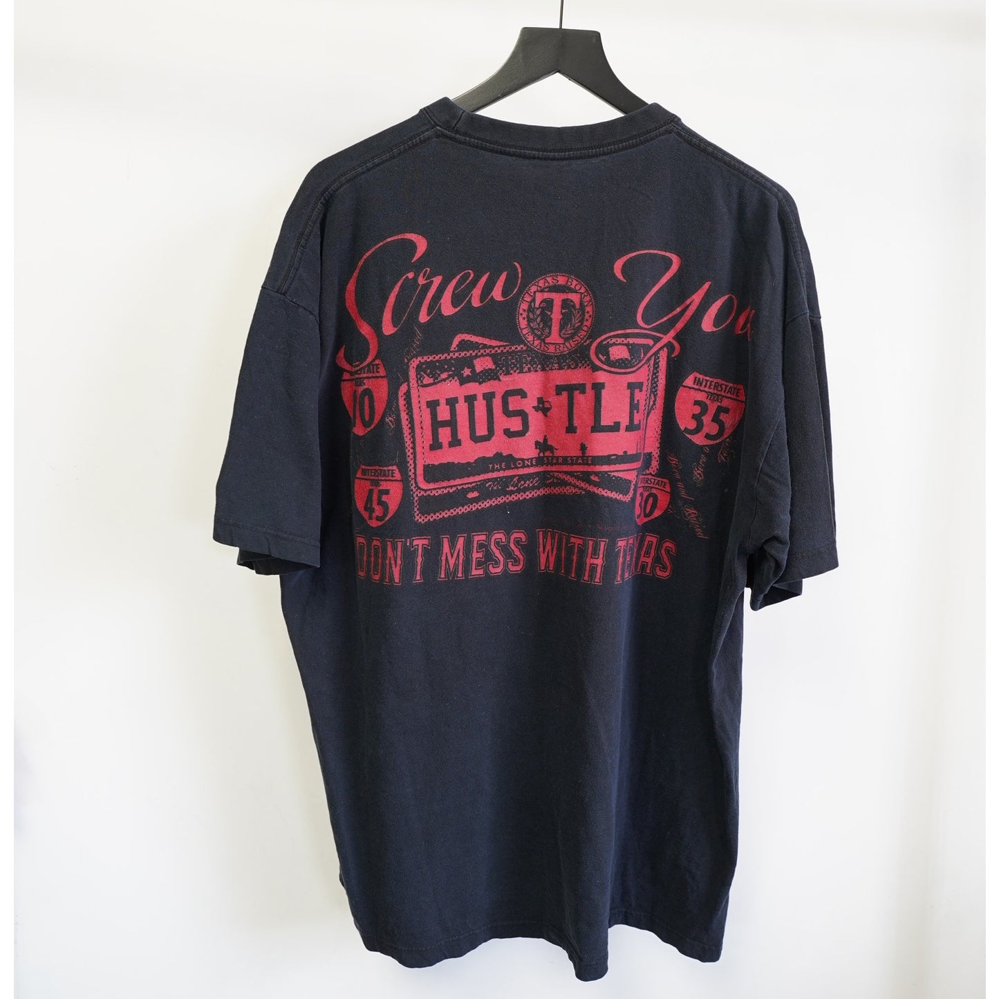 (2XL) Vintage Y2K Houston Texas Rap T-Shirt Men's 2XL Black Hip Hop DJ Screw SUC 2000s