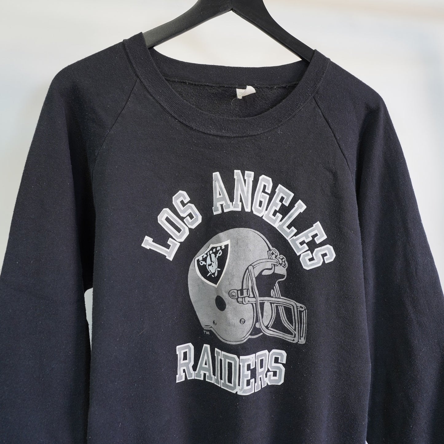 (L) Vintage Los Angeles LA Raiders Crewneck Sweatshirt Men's L 90s Black Retro