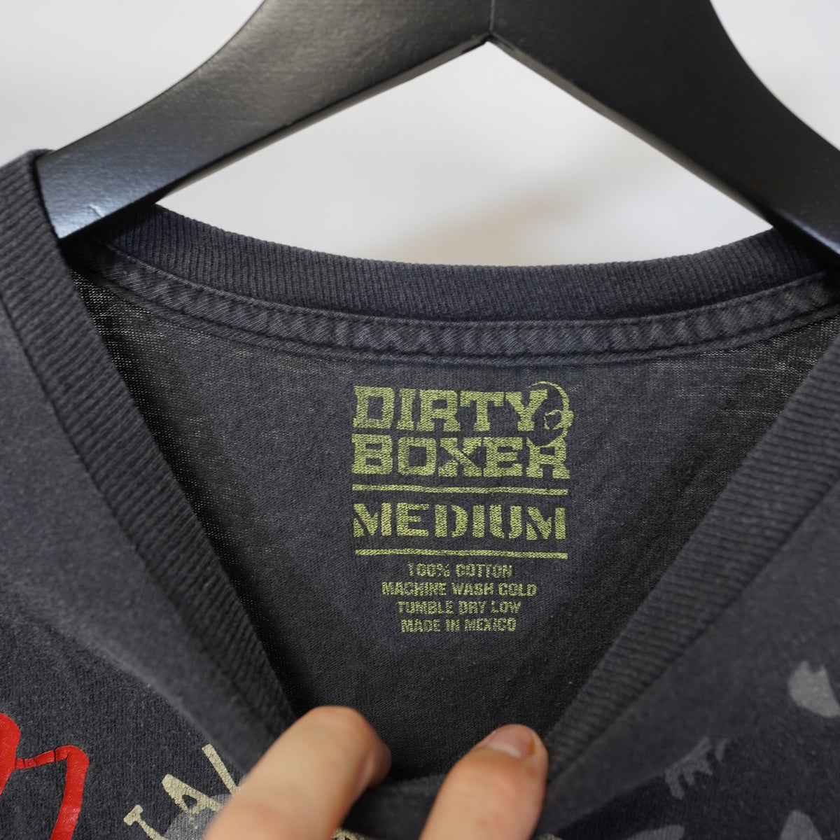 (M) Vintage Bruce Lee Y2K Dirty Boxing MMA Karate T-Shirt Men's M Black 2000s