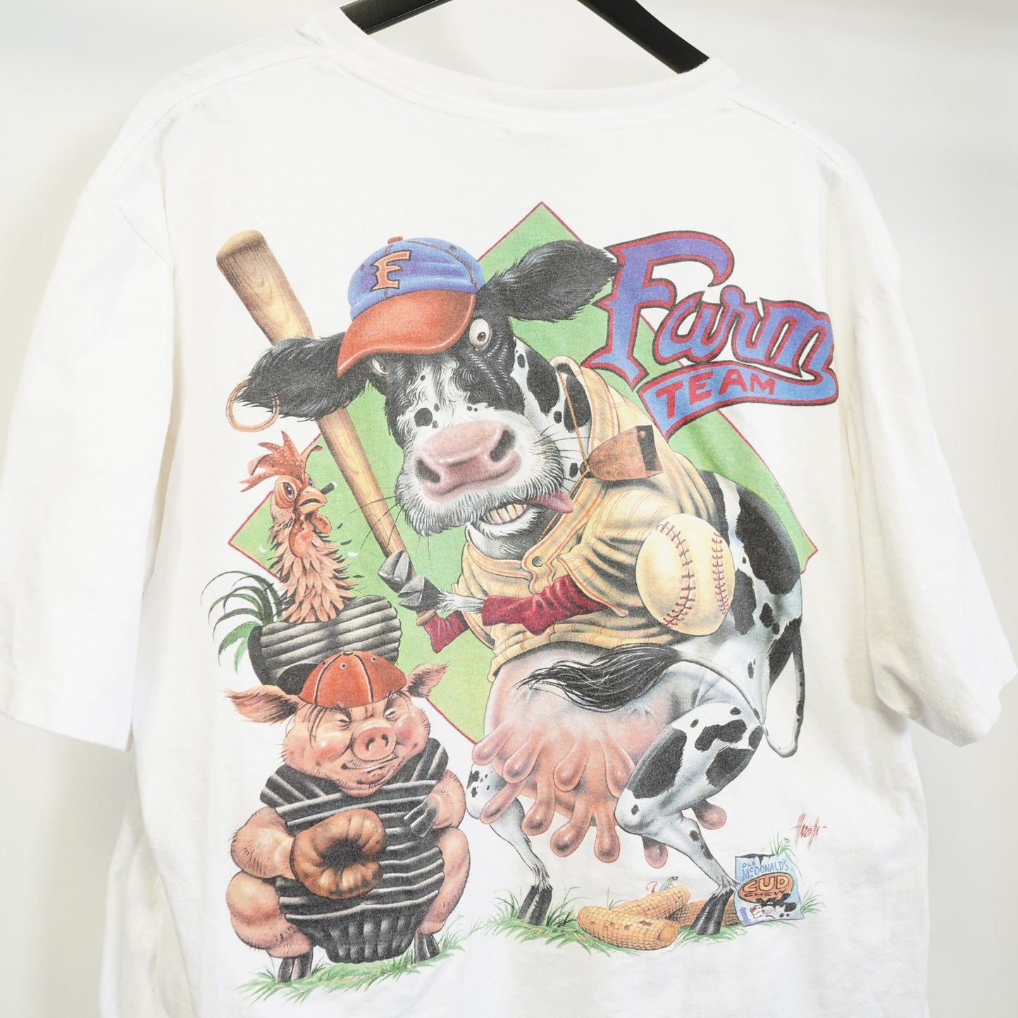 (XL) Vintage Farm Team Baseball Graphic Nature T-Shirt Men's XLT Caribbean Soul 90s