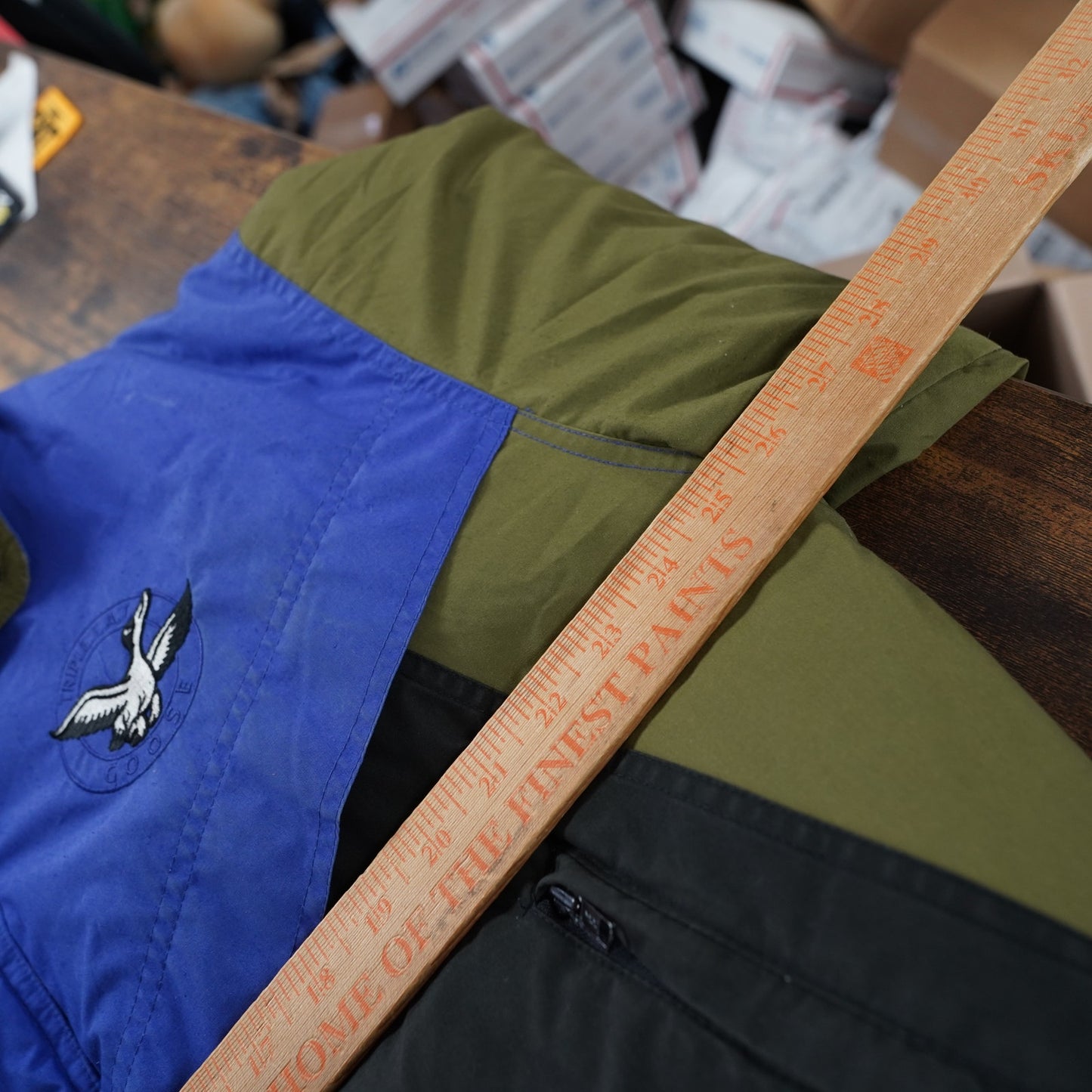 (L) Vintage Triple Fat Goose 90s Down Filled Puffer Ski Jacket Snow Blue