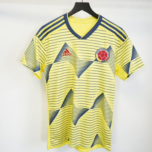 (M) Vintage Adidas Colombia 2019 Home Soccer Jersey Men's M Yellow Futbol Blokecore