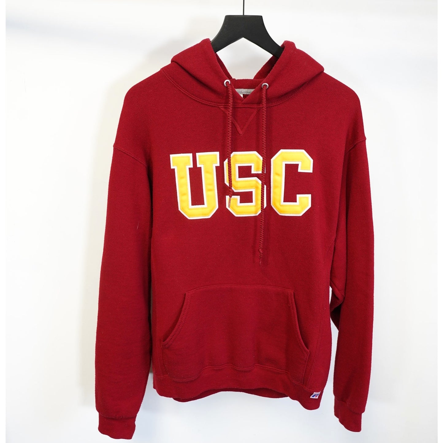 (M) Vintage USC Trojans Embroidered Russell Athletic Hoodie Men's M Red Y2K Retro
