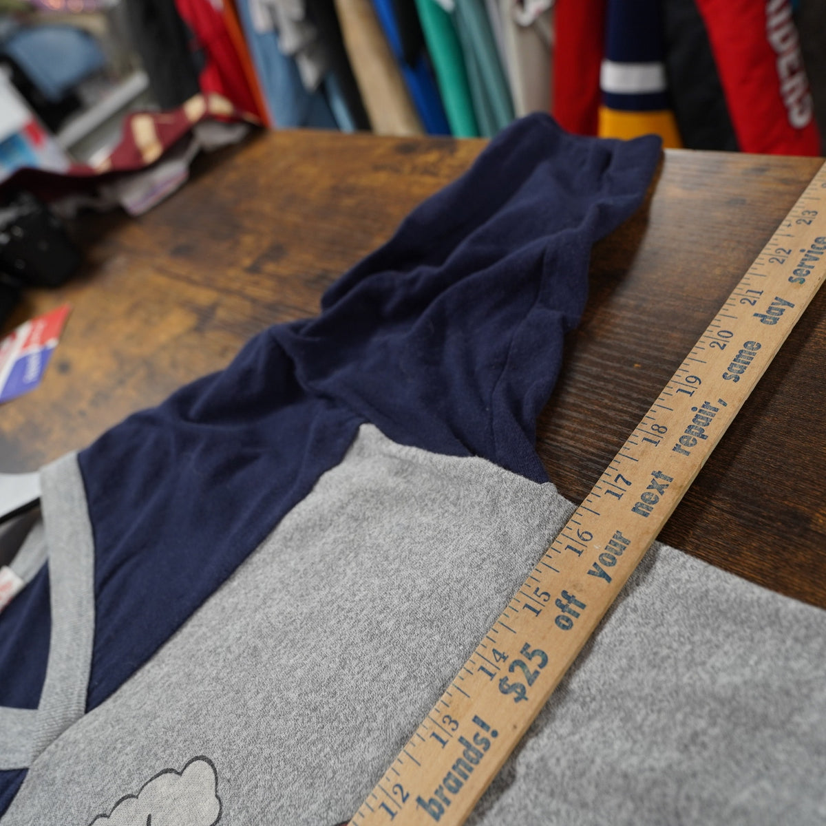 (XS) True Vintage Rice University Garfield 70s-80s Cartoon T-Shirt Men's XS Gray Blue
