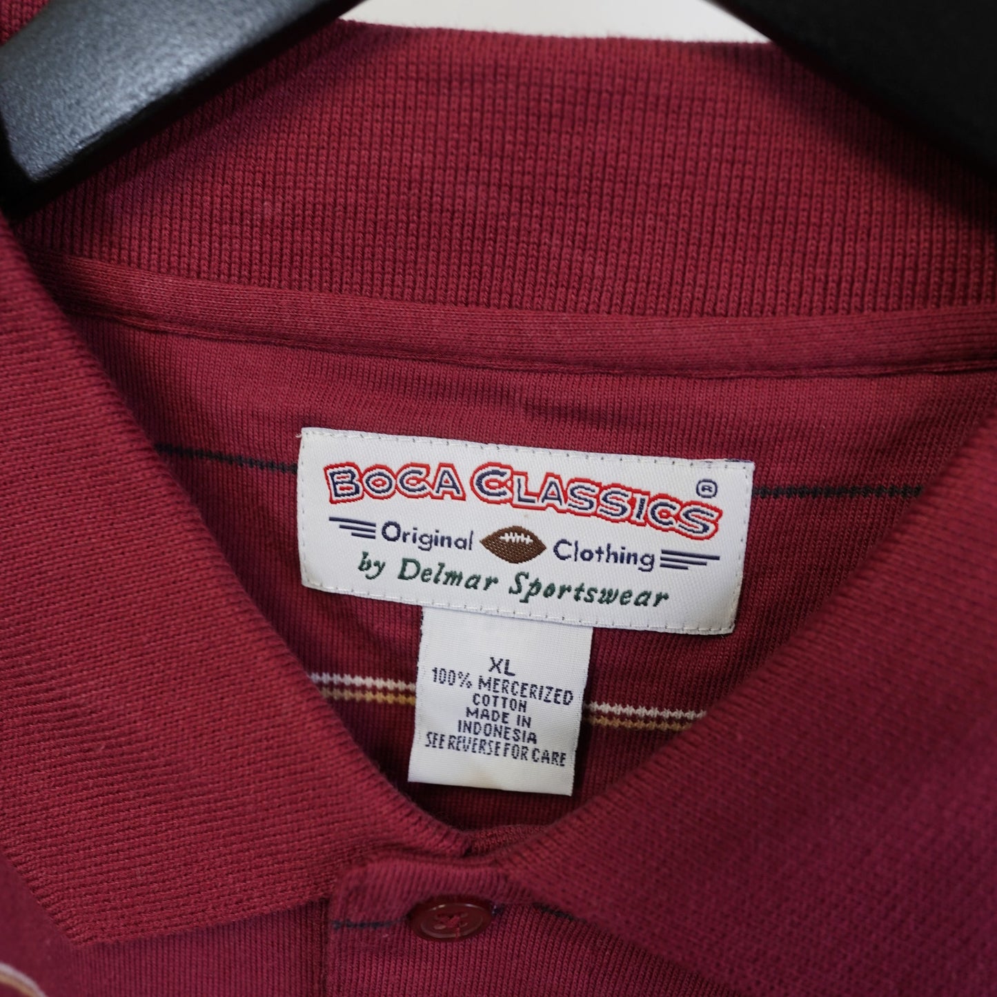 (XL) Vintage Florida State Seminoles Boca Classics Striped Polo Shirt Men's XL Red
