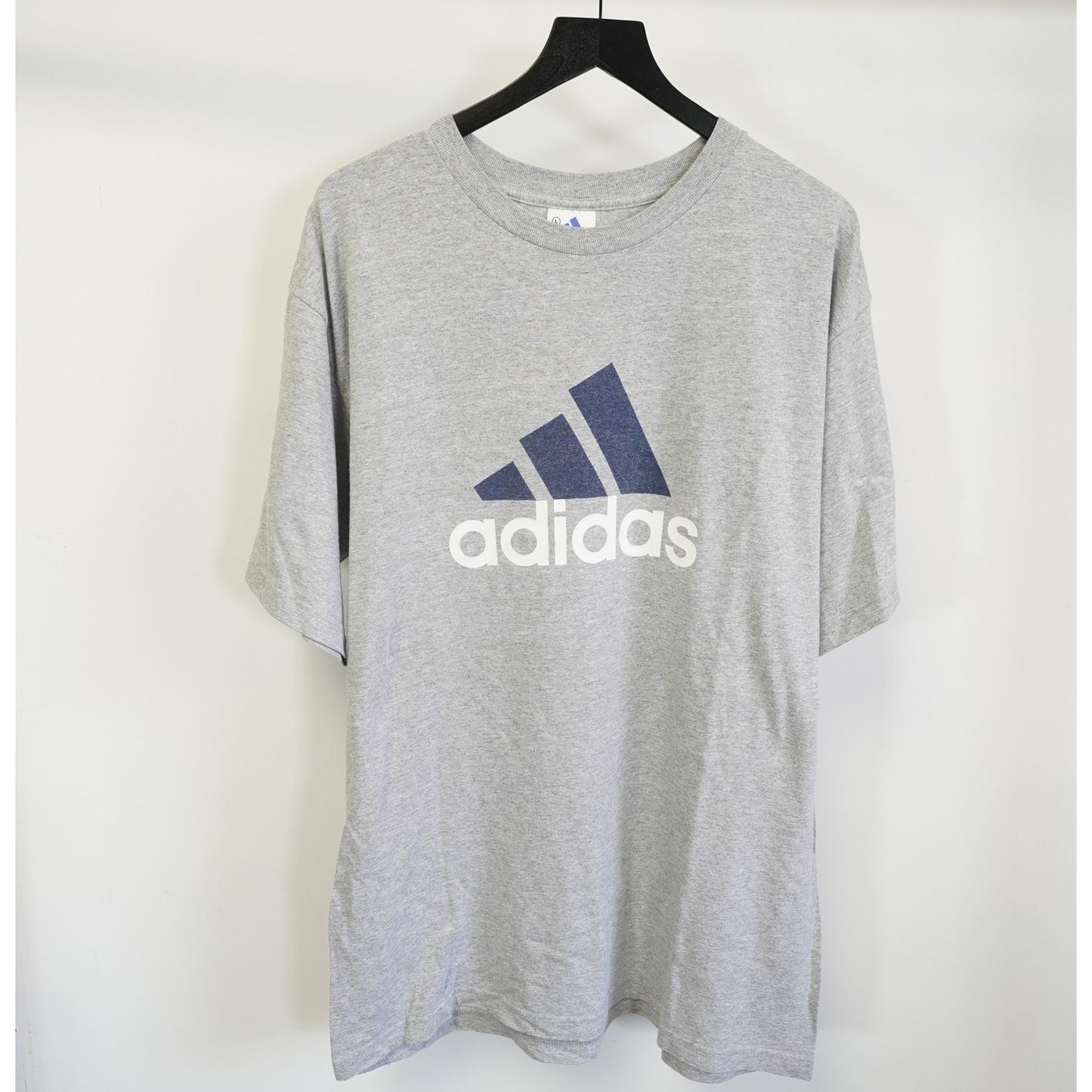 (L) Vintage Adidas Sportswear Y2K Big Logo T-Shirt Men's L Gray 2000s Essential