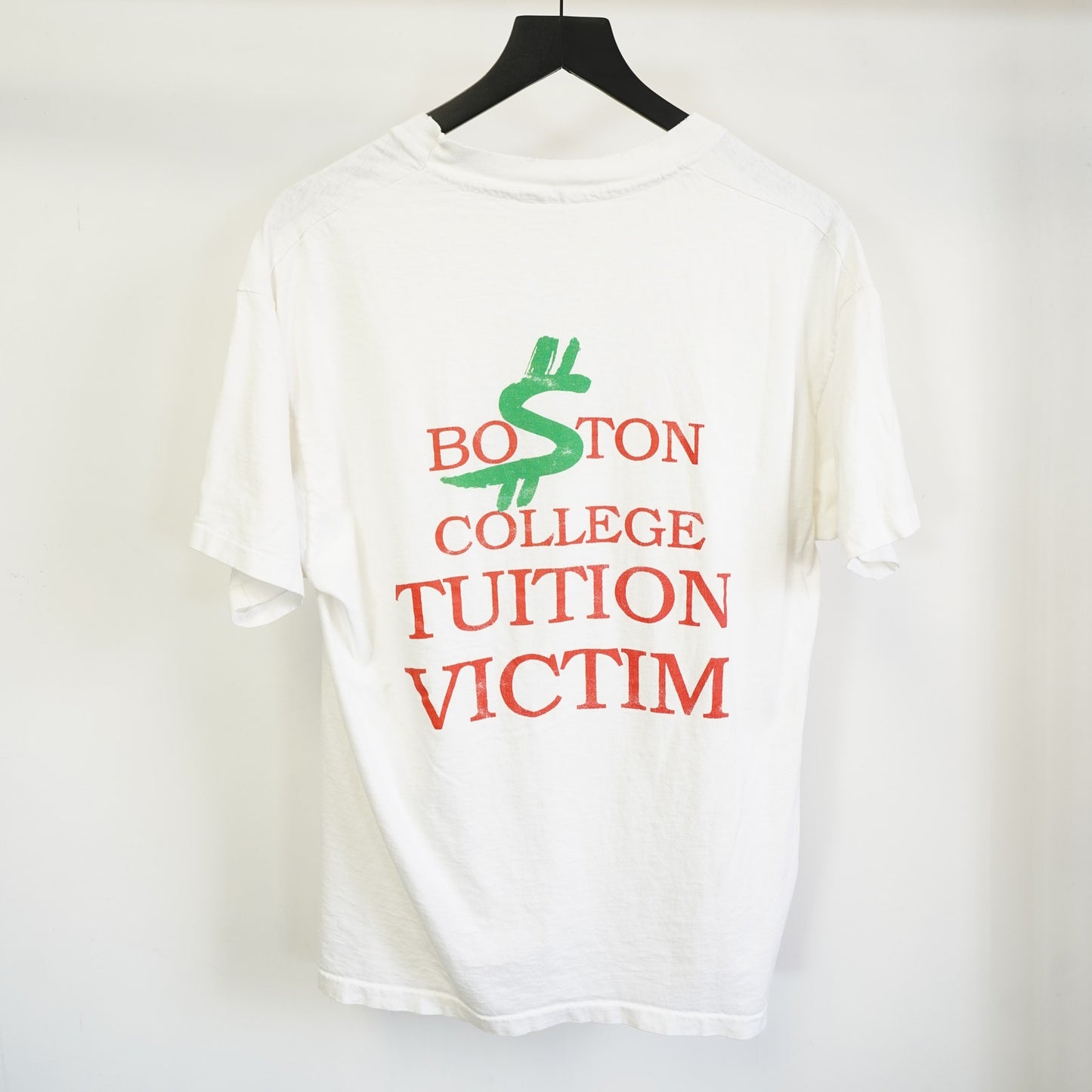 (L) Vintage Boston College Tuition Victim 90s Jesus Priest T-Shirt Men's L White