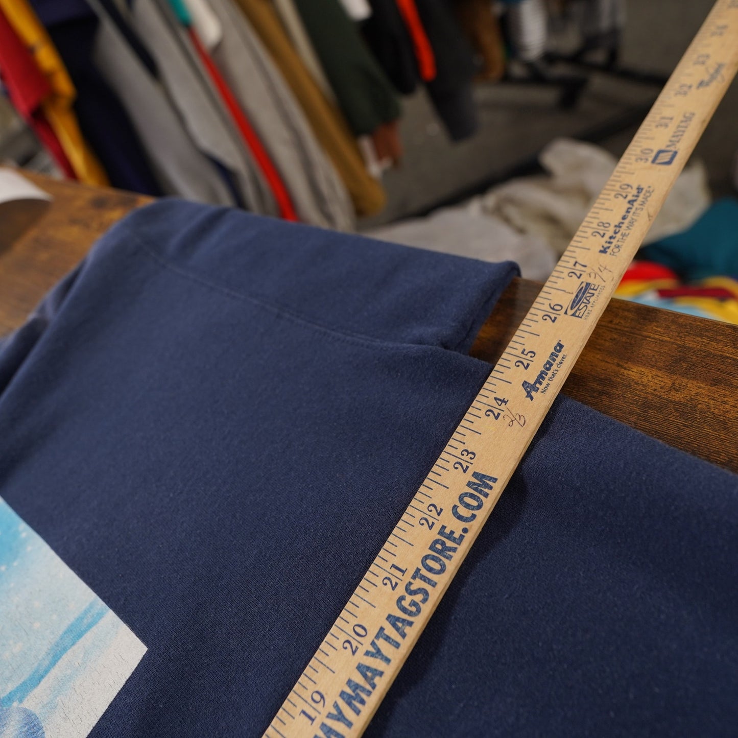 (L) Vintage Disney Mickey Mouse Snowman Christmas Sweatshirt Men's L Blue Goofy Duck