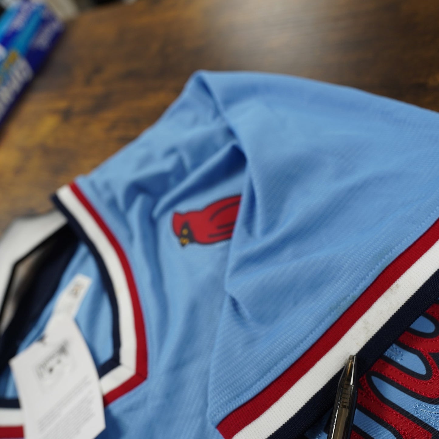 (M) Nike St. Louis Cardinals Light Blue Cooperstown Baseball Jersey Men's M New