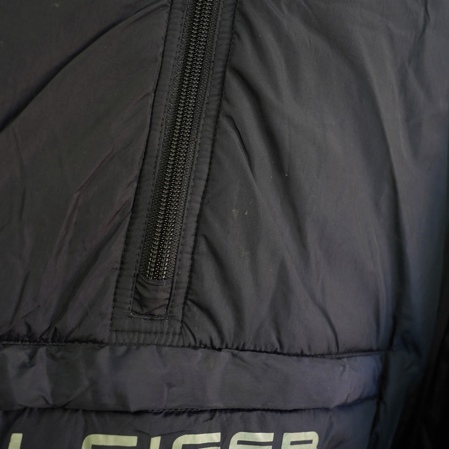 (M) Vintage Tommy Hilfiger Anorak Puffer Jacket Men's M Blue Pullover Retro Hip Hop